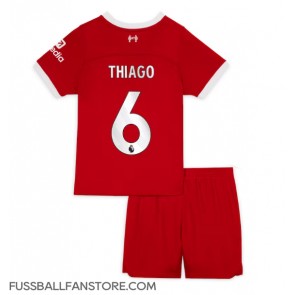 Liverpool Thiago Alcantara #6 Replik Heimtrikot Kinder 2023-24 Kurzarm (+ Kurze Hosen)